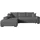 storez24 Eckcouch Polyester 3-Sitzer Grau