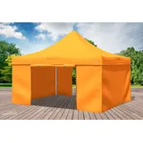 Faltpavillon Faltzelt Pavillon 4x4 Orange Gartenzelt Klappzelt Wasserdicht