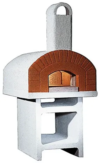 Linea VZ Pozzuoli - Garten-Holzbackofen mit Betonsockel  - Backraum 72x105 cm