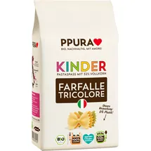 PPURA Kinder Pasta - Farfalle tricolore 32% Vollkorn 500g