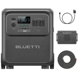 BLUETTI Elite400 Tragbare Powerstation mit Charger2,1000W Alternator-Ladegerät,4,2 Std. volle Ladung über Auto,3840Wh Generator für Outdoor,Wohn... - Schwarz