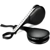 Relaxdays Taekwondo Handpratzen 2er Set, Doppelschlagpolster, Kick Pad, Kampfsport, H x B x T: 51 x 18,5 x 8 cm, schwarz
