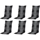 MADISON N.Y Gartenstuhlauflage 6 St. 100 x 50 x 5 cm grau