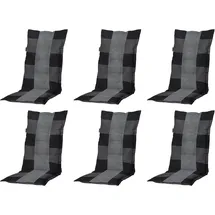 MADISON N.Y Gartenstuhlauflage 6 St. 100 x 50 x 5 cm grau