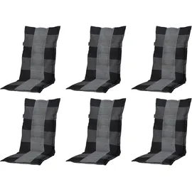 MADISON N.Y Gartenstuhlauflage 6 St. 100 x 50 x 5 cm grau