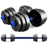 BCBIG Hanteln-Set,Kurzhanteln-2er Set Für Männer und Damen Hantelset-Verstellbar Langhantel Kurzhantel Set 2in1Dumbbells 10kg(5kg*2)