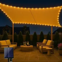 Lichterkette Solar 3x4m mit LED-Lampe