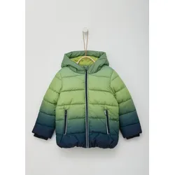 Outdoorjacke S.OLIVER JUNIOR Gr. 98, light khaki aop Jungen Jacken mit Kapuze