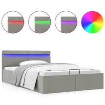 vidaXL Bett 140 x 200 cm Hellgrau