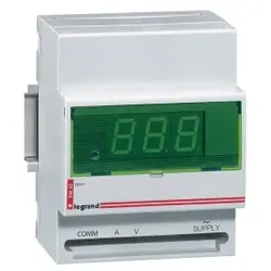 Legrand 004663 Amperemeter/Voltmeter, digital, Amperemeter über Stromwandler, 4TE 0 0 1