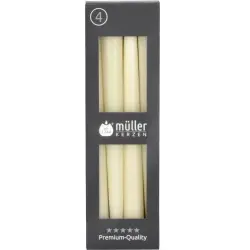 Müller Kerzen Spitzkerzen, vanille 2022502538 , 1 Packung = 4 Stück, (Ø x H): 22 x 245 mm