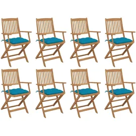 vidaXL Gartenstuhl klappbar 46,5 x 46,5 x 91 cm braun 8 St.