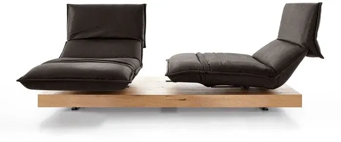 KOINOR Sofa Edit - Free Motion Mikrofaser Braun Dunkelbraun
