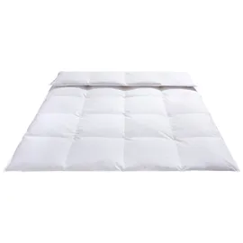 OTTO products Daunenbettdecke + Federkissen Jannika, (Spar-Set, 2 St.), plastikfreie Verpackung Bettwaren-Sets, 24257155-0 weiß B/L: 155 cm x 220 cm 1,