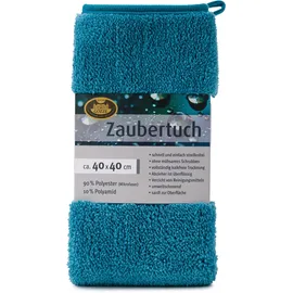 Gözze Mikrofasertuch GÖZZE "Zaubertuch", blau (lagune), B:40cm L:40cm, Mikrofaser, Putztücher, hohe Wasseraufnahme, extrem saugstark, zum reinigen und trocknen