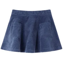 Kinderrock mit Taschen Cord Marineblau 116