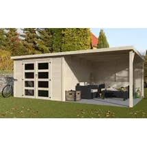 Décor et Jardin Délices 3,05 x 5,71 x 2,09 m natur inkl. Anbau