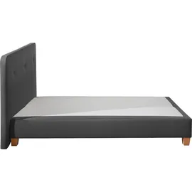 Home Affaire »Fargo« inkl. Topper, in 3 Matratzenarten, in Samt- oder Strukturstoff grau