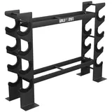 Gorilla Sports GORILLA SPORTS® Hantelständer - 8 Ablagen, 2 Ebenen, bis 300 kg, aus Stahl, Dumbbell Rack, Schwarz 6kg