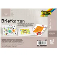 Folia 8757 - Briefkarten weiß, DIN A5 einfach, 25