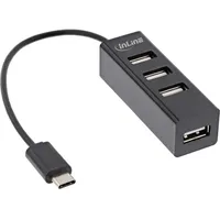 InLine InLine® USB 2.0 4-Port Hub, USB-C Stecker auf