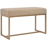 vidaXL Sitzbank Polsterbank Beige 80 x 40 x 48 cm