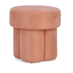 Hocker Glenda aus Stoff, Pfirsich