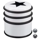 Relaxdays 2 x Türstopper mit Stern, weiß