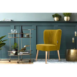 Konsimo Cocktailsessel Duco Velours 63 x 89 x 65 cm Gelb