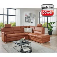 Roller polsterpower Ecksofa - braun - Liegefunktion