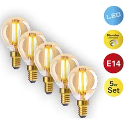 NÄVE LED-Leuchtmittel "Dilly", G (A-G), gelb (amber), L:7,8cm Ø:4,6cm, Leuchtmittel, dimmbar, 2058 Kelvin