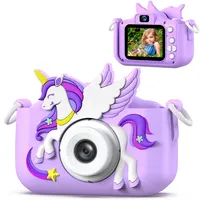 Kinderkamera, Einhorn Selfie Digital Kamera mit 32GB Karte, Weihnachts Geburtstagsgeschenk für Jungen und Mädchen, 1080P HD Kinder Kamera, Geschenke Spielzeug für 3 4 5 6 7 8 9 10 11 12 Jahre