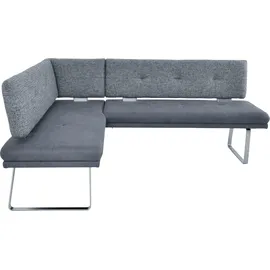 K+W Komfort & Wohnen »Giacomo II«, mit Flachstahlkufe in edelstahlfarbig lackiert, Rücken und Sitz gesteppt, Spitzkissenoptik, Abstandhalter im Rücken