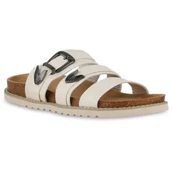 Damen Übergrößen Pantoletten in Beige
