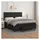 vidaXL Boxspringbett mit Matratze Schwarz 180x200 cm Kunstleder