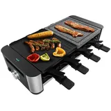 Cecotec Cheese&Grill 16000 Inox MixGrill, Mit Elektrischer Raclette-grillplatte - Inox