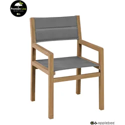 Apple Bee Diningstuhl DEL MAR, Teak Antique / Kunststoffgewebe BEE WETT Sling Pavement - Abverkauf