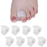 Sosede 8 Stück Silikon Zehenspreizer für Hallux Valgus Korrektur -Damen und Herren, Silikon Zehentrenner,Hammerzehen Korrektur,Zehenschutz,Toe Spacer und Stretcher