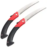 AGT 2er-Set Hand-Klappsägen WKS-180 aus Carbonstahl,Trapez-Verzahnung, 180