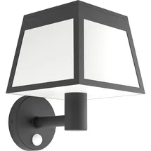 EGLO LED-Solar-Wandleuchte Altilia mit Sensor 20 cm x 15,5 cm Schwarz