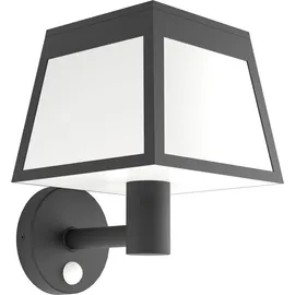 EGLO LED-Solar-Wandleuchte Altilia mit Sensor 20 cm x 15,5 cm Schwarz