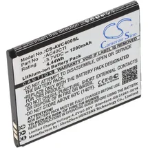 AccuCell Akku nur passend für Archos AC40CTI 55,64x47,85x4,62mm, Archos 40C Titanium 3,7 Volt, 1200mAh, 4,4Wh