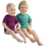 Engel Baby/Kinder Body Kurzarm Bio-Schurwolle/Seide Orchidee 86/92