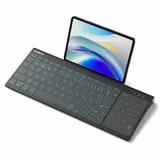 Inateck Tablet Tastatur, 2-IN-1 Ziffernblock&TouchpadVersteckter Ständer, 3 BT-Kanäle, 7-Farben Hintergrundbeleuchtung,Kompatibel mit iPadOS/Samsung/Android/Windows