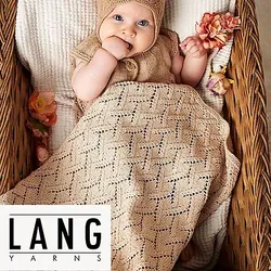 Strickanleitung – Babydecke "Edda" aus Lang Yarns Baby Cotton Naturally Colored