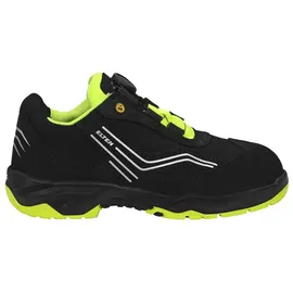 ELTEN AMBITION BOA Low ESD S2, Stahlkappe, leicht, sportlich, Schwarz/Gelb, Größe: 45