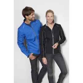 James & Nicholson Damen Softshelljacke mit abzippbaren Ärmeln - Farbe: rot, schwarz - Größe XXL
