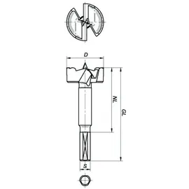 Fisch Tools Wave Cutter Forstnerbohrer 30x90 mm 1er Pack 031703000