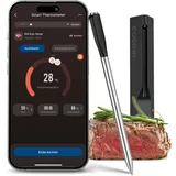 COSORI Erstes Smartes Fleischthermometer, Kabelloses Grillthermometer Bluetooth, perfekt für Dual Blaze Heißluftfritteuse, Bratenthermometer für Küche und Grill, Spülmaschinenfest