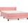 vidaXL Boxspringbett mit Matratze Rosa 140x200 cm Samt